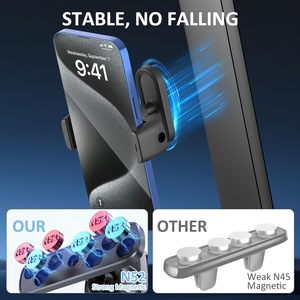 Custom Logo Sublimation Magnetic Phone Holder Stand for Gym Golf Bag Buggy <b>Desk</b> Desktop <b>Wall</b> Mount Adjustable 360 Degree - Product Image 2