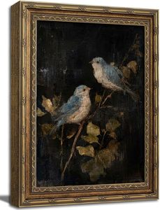 <span class=keywords><strong>ภาพ</strong></span>พิมพ์บนผ้าใบลายนกสีน้ำเงินสไตล์วินเทจ - <span class=keywords><strong>ภาพ</strong></span>นก<span class=keywords><strong>ธรรมชาติ</strong></span>บนกิ่งไม้ สไตล์เรียบง่าย พร้อมส่งตัวอย่าง OEM ODM ภายในครึ่งวัน - Product Image 1