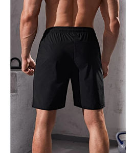 กางเกงขาสั้นผ้าสแปนเด็กซ์โพลีเอสเตอร์แห้งเร็วของผู้ชาย,กางเกงกีฬาขาสั้นมีกระเป๋าตาข่ายมีซิปสำหรับใส่ไปยิมทำจากผ้าโพลีเอสเตอร์ผู้ชาย - Product Image 4