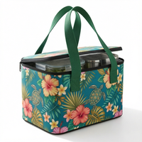 Sac isotherme pour déjeuner en aluminium de 15 L, style hawaïen, avec impression florale tropicale personnalisée pour adultes, vente en gros