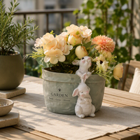 Niedlicher Hasen-Blumentopf aus Kunstharz Tier-Sukkulenten-Pflanzgefäß Cartoon Garten Balkon Schreibtisch Dekoration