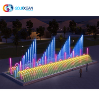 Decoración Para el hogar, fuente de agua con patrón de música controlado por ordenador, para exteriores