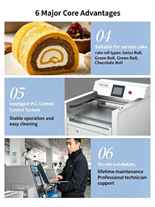 Machine à former des gâteaux pour la production de rouleaux de <span class=keywords><strong>chocolat</strong></span> <span class=keywords><strong>au</strong></span> thé vert Swiss Towel - Product Image 3