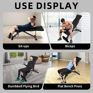 Banc de musculation en métal réglable pour usage commercial Banc de musculation avec support pour les jambes pour un entraînement complet du corps Charge maximale 600 livres - Product Image 3