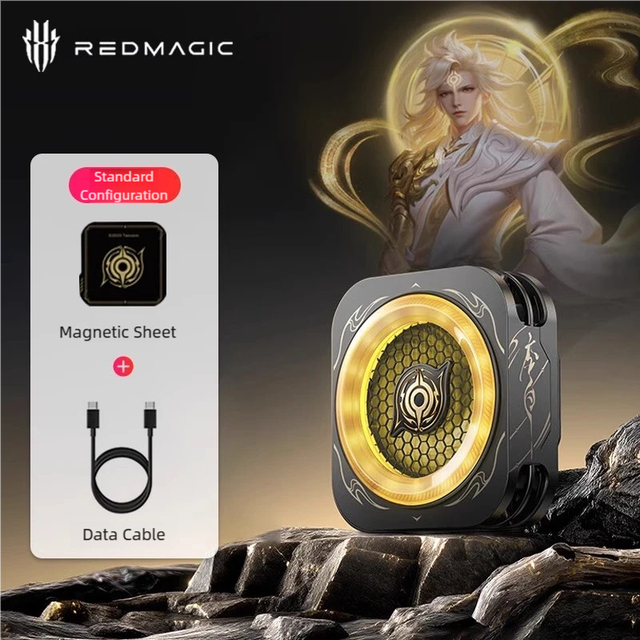 RedMagic Cooler 6 Pro Radiator Co-Branded Version Magnetic FunCooler 30W VC Liquid Cooling RGB LED AI Temperature Control Cooler