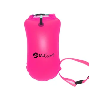 ग्राहक लोगो आउटडोर निविड़ अंधकार तैराकी बोया सुरक्षा फ्लोट शुष्क हवा बैग टो फ्लोट तैरना समुद्र तट Inflatable प्लवनशीलता बैग