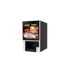 带杯子分配器的投币式迷你咖啡茶自动售货机