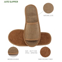 Pantoufle de Massage en Jute naturelle marron écologique, prix d'usine, avec semelle en Fiber de coco et papier imperméable personnalisé