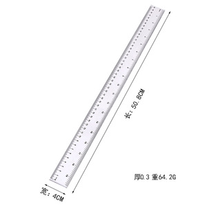 Trẻ em lớp học thước kẻ cm và inch 20cm 30 cm 40cm 50cm 60cm Công cụ soạn thảo cho văn phòng nhà trường người lớn học sinh - Product Image 6