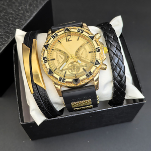 ISapromo <span class=keywords><strong>Regalos</strong></span> Reloj <span class=keywords><strong>de</strong></span> pulsera <span class=keywords><strong>Hombres</strong></span> con 2 Pulseras <span class=keywords><strong>de</strong></span> Moda Adecuado <span class=keywords><strong>para</strong></span> <span class=keywords><strong>hombres</strong></span> <span class=keywords><strong>jóvenes</strong></span> Juego <span class=keywords><strong>de</strong></span> regalo <span class=keywords><strong>de</strong></span> <span class=keywords><strong>cumpleaños</strong></span> Correa <span class=keywords><strong>de</strong></span> silicona <span class=keywords><strong>de</strong></span> moda - Product Image 4