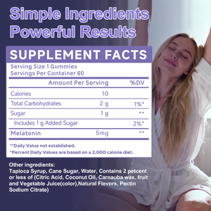 S'endormir plus rapidement Gommes à la mélatonine Gommes de soutien Gommes de sommeil Supplément de mélatonine Gommes relaxantes pour le soulagement du <span class=keywords><strong>stress</strong></span> corporel - Product Image 4