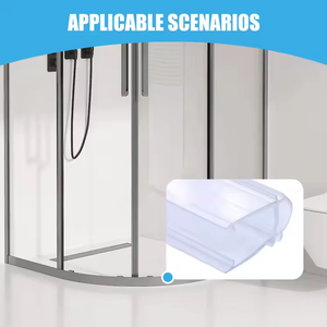 Bande d'étanchéité transparente <span class=keywords><strong>en</strong></span> PVC blanc multi-usages moderne pour portes, fenêtres, verres de douche, salles de bain, étanche et insonorisante - Product Image 2