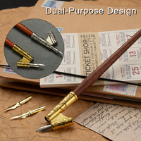 Stylo plume droit européen avec plume de calligraphie, ensemble de boîte cadeau pour dessin de bandes dessinées, stylo plume de calligraphie anglaise