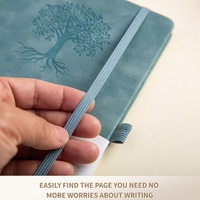Carnet A5 personnalisé avec logo, motif arbre, couverture en cuir souple, 100 feuilles, feuilles mobiles, agenda épaissi, bloc-notes professionnel - Cadeau