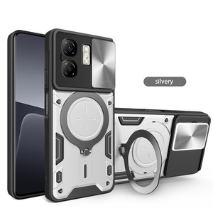 Pour Infinix Smart 10 Plus / Smart 9 / Hot 50i étui Protection d'objectif de caméra coulissante 360 rotatif béquille téléphone armure coque arrière - Product Image 1