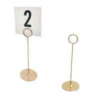 Support de mémo de photo de base ronde de support de clip de numéro de table en métal pour mariage, restaurant, bureau, décor de fête