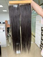 Closure en dentelle HD 5x5 Cheveux vierges, Topper de cheveux humains 100% lisses, Closure de cheveux en dentelle naturelle invisible pour femmes, Vente en gros