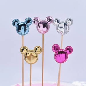 Espejo <span class=keywords><strong>de</strong></span> piel sintética <span class=keywords><strong>de</strong></span> alto brillo para decoración <span class=keywords><strong>de</strong></span> tartas y bodas, Crop <span class=keywords><strong>de</strong></span> cinco puntas, corona <span class=keywords><strong>de</strong></span> amor, <span class=keywords><strong>Mickey</strong></span>, feliz cumpleaños, 5 piezas - Product Image 6