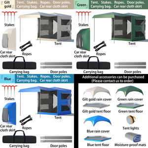 <span class=keywords><strong>Auvent</strong></span> de camping automatique multifonctionnel <span class=keywords><strong>pour</strong></span> le côté arrière de la voiture, <span class=keywords><strong>pour</strong></span> les SUV, les camions, les fourgonnettes, installation facile, abri imperméable - Product Image 2