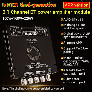 WUZHI AUDIO-Subwoofer de Tercera Generación, Módulo Amplificador BT de 2,1 Canales TDA7498E, 160Wx2 + 220W - Product Image 2