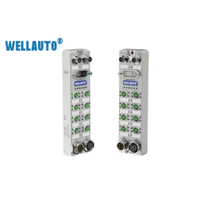 Coupleur Fieldbus WELLAUTO <span class=keywords><strong>AUEC</strong></span> 16DIOP-78 EtherCAT avec alimentation 24VDC, support de courant maximal 16A, 16 entrées/sorties PNP - Product Image 2