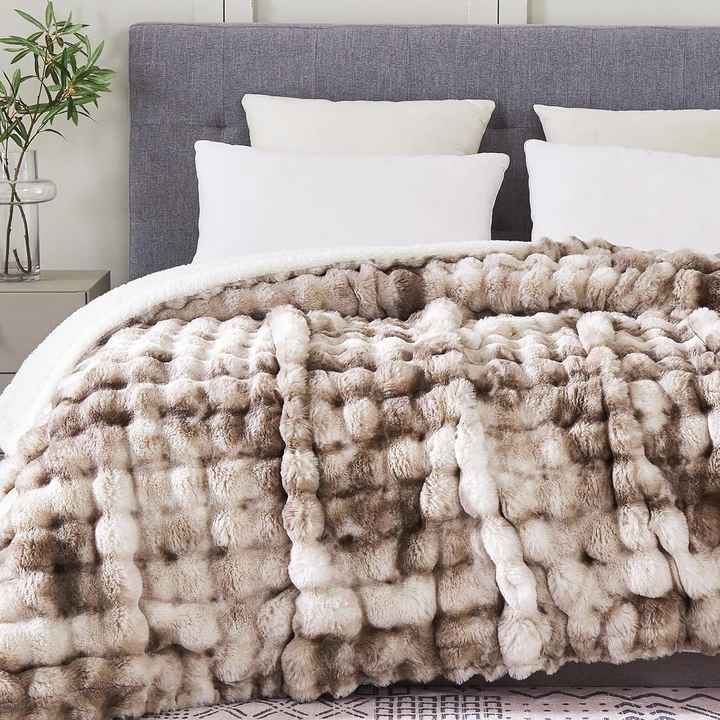 UltraSoft Fuzzy Faux Fur Plush Throw Blanket Thick, Warm Sherpa