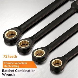 6-19mm 72 Teeth Carbon Steel Industrial Grade Dual Purpose <strong>Ratchet</strong> Wrench Opening End Metric Black <strong>Ratchet</strong> <strong>Spanner</strong> - Product Image 4