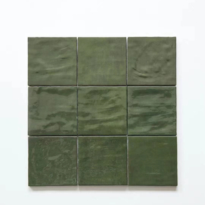 Carreaux <span class=keywords><strong>Zellige</strong></span> faits à la main, décoration murale pour <span class=keywords><strong>salle</strong></span> <span class=keywords><strong>de</strong></span> <span class=keywords><strong>bain</strong></span> et cuisine, carreaux verts glacés brillants, carreaux verts marocains - Product Image 2