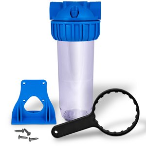 Boîtier de <span class=keywords><strong>filtre</strong></span> à eau en plastique de style italien, inserts de pré-<span class=keywords><strong>filtre</strong></span> de pompe de 10 pouces avec support, tasse et clé pour le traitement de l'eau domestique - Product Image 1