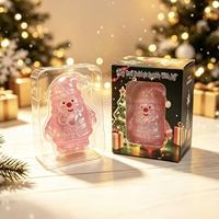 Nouvel ensemble de jouets anti-stress en caoutchouc souple et mignon de Noël, comprenant Père Noël, Bonhomme de neige et Arbre de Noël avec paillettes