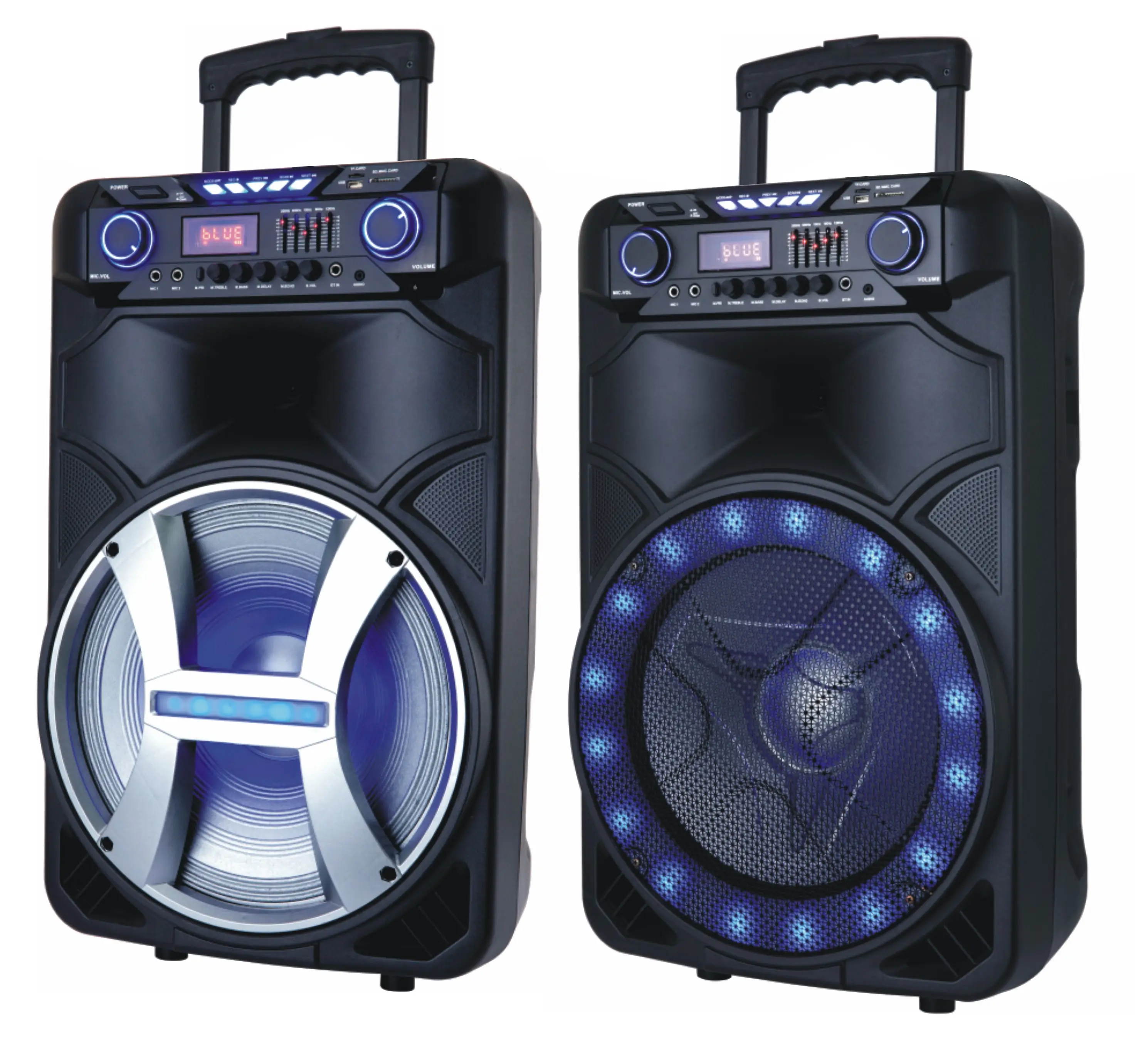 LANGTING multi function 15 inch Battery trolley speaker Remote Control Big Party Amplifier Speakers