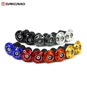 DANCARO 7/8" 22mm Handlebar Ends Plugs Motorcycle Handlebar Ends Aluminum Handle Bar Grips Plugs Caps