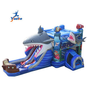 Castelo Inflável Comercial em Forma de Tubarão para Crianças e Adultos - Product Image 1