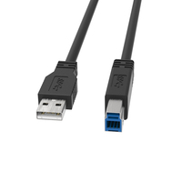 Kabel Data lurus Universal Hitam, pemanjang pengisian daya Usb 3.0 kabel cetak konektor komputer Desktop Laptop
