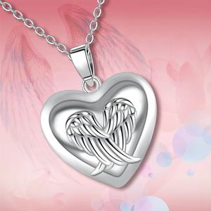 Boules d'harmonie d'ange plaquées argent pour bébé, 2 pièces, en forme <span class=keywords><strong>de</strong></span> cœur, carillon <span class=keywords><strong>de</strong></span> <span class=keywords><strong>grossesse</strong></span>, nouveauté - Product Image 3