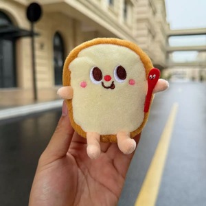 日本汉堡薯条可爱面包毛绒背包挂件钥匙扣玩具公仔迷你抓娃娃机玩偶玩具 - Product Image 4