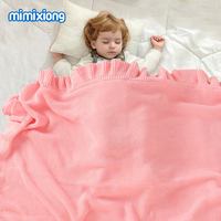 Nueva Llegada Mimixiong Recién Nacido, Manta de Bebé Tejida a Crochet con Bordado Personalizado, Manta de Algodón Tejida para Bebé