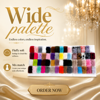 Pompons en fausse fourrure de lapin, pompons artificiels moelleux, 6, 7, 8 cm, pompons DIY avec épingle métallique pour vêtements, couture, artisanat, fournitures