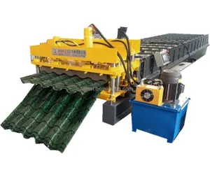 Hot-Selling Fully Automatic Colored Glazed Roof Sheet Roll Forming Machine Bamboo Metal Tile Making Machinery