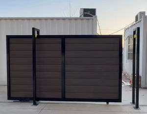 Porte coulissante automatique en acier WPC personnalisable, porte principale lourde, télécommande, portail d'allée avec moteur - Product Image 1