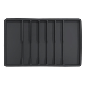 Silicone có thể gập lại thân thiện với môi trường đồ dùng tổ chức Khay đa ngăn bạc lưu trữ dao kéo Divider lót Tủ Ngăn Kéo - Product Image 4