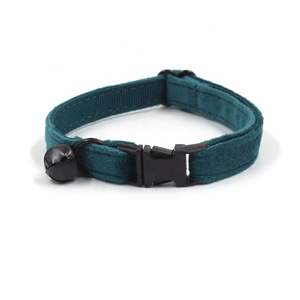 <span class=keywords><strong>Collar</strong></span> de terciopelo con cascabel para gato y perro, Gargantilla de lujo con grabado de logotipo personalizado - Product Image 2