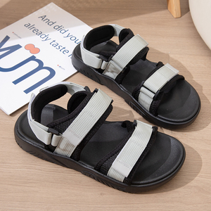 <span class=keywords><strong>Sandales</strong></span> d'été extérieures à séchage rapide avec sangle Velcro réglable <span class=keywords><strong>Sandales</strong></span> de trekking respirantes plates à bout ouvert pour femmes et hommes - Product Image 2
