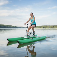 Vélo aquatique QIQU à cadre en aluminium, vitesse de 18 km/h, pour location commerciale, capacité de charge de 150 kg, vélo aquatique robuste