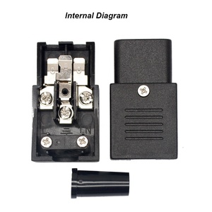 C13 مضمنة قابس مهايئ الطاقة مأخذ rewireable قابس كهربائي محول مقبس الطاقة كابل كهربائي - Product Image 3