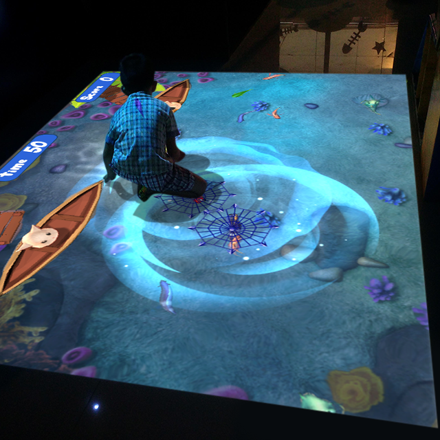New Indoor Advertising Machine Interactive Floor Projection System With New Interactive Effects