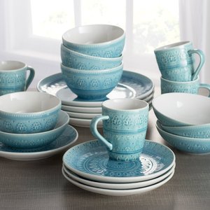 Juego <span class=keywords><strong>de</strong></span> <span class=keywords><strong>Vajilla</strong></span> <span class=keywords><strong>de</strong></span> <span class=keywords><strong>Porcelana</strong></span> Turquesa <span class=keywords><strong>de</strong></span> Lujo Tradicional <span class=keywords><strong>de</strong></span> Fábrica, <span class=keywords><strong>20</strong></span> <span class=keywords><strong>Piezas</strong></span>, Juego <span class=keywords><strong>de</strong></span> Cena <span class=keywords><strong>de</strong></span> Cerámica para 4 Personas - Product Image 3