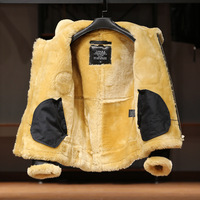 Blousons en cuir intelligents pour hommes, modèle B3, en peau de mouton, avec broderie personnalisée, grande taille, manteau d'hiver, vente chaude