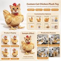 Peluche Nouveauté Chat-Poulet Créative Hybride, Jouet en Peluche Animal pour Collection, Vente Chaude