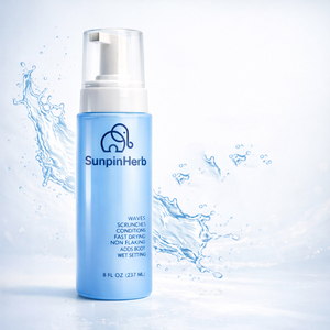 Loción Espumosa Herbal para el Cabello, Mousse para Trenzas, Rizos y Cabello Afro, Secado Rápido, Sin Residuos, Anti-Frizz, Voluminizador, Brillo, Suministro de Fábrica OEM - Product Image 1